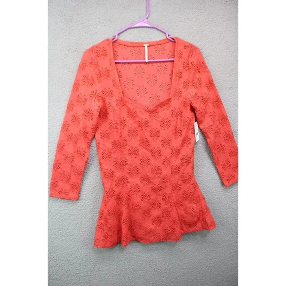 Free People Long Sleeve Semi-Sheer Tunic-Size Large-New with Tags - Picture 1 of 10